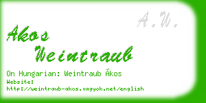akos weintraub business card