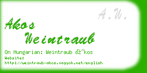 akos weintraub business card